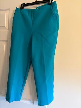 Rachel Zoe Bright Teal Cropped Slim Pants